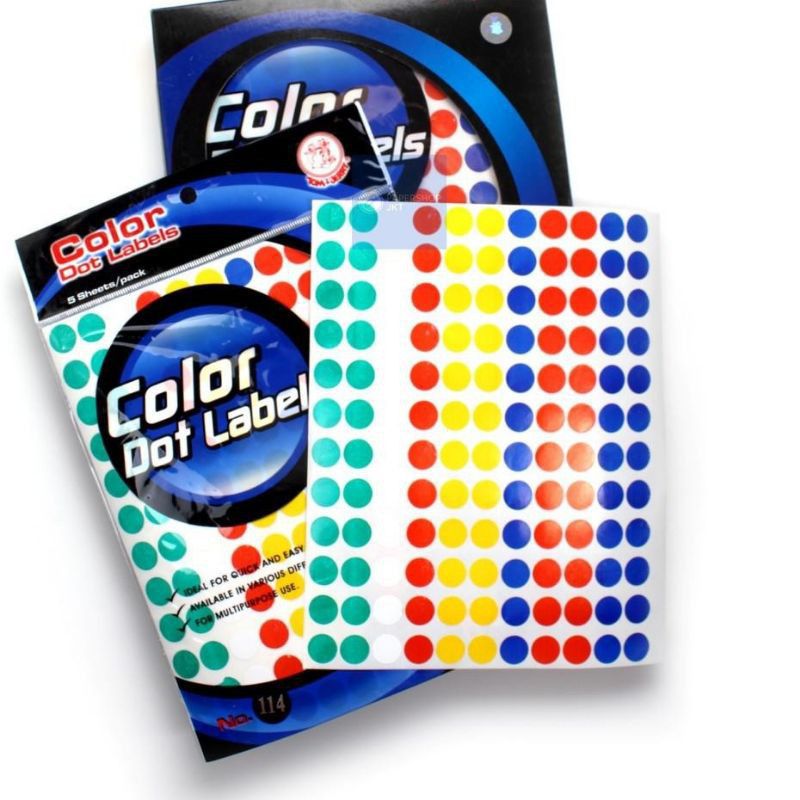 Tom & Jerry Label Warna Bulat Sticker No. 114 (3 Warna)