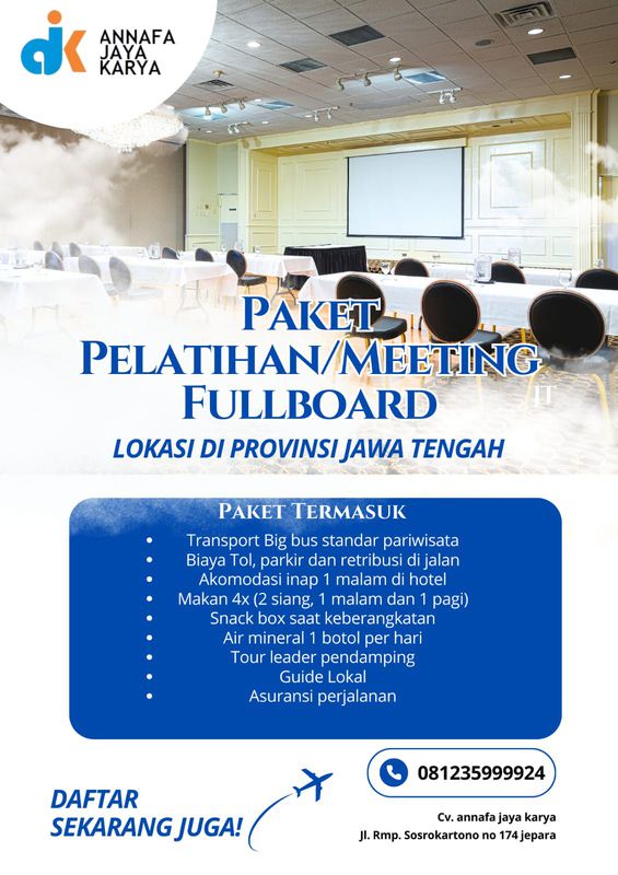 Paket Penyelenggaraan Pertemuan/ Pelatihan/ Meeting Fullboard Luar Kota ...