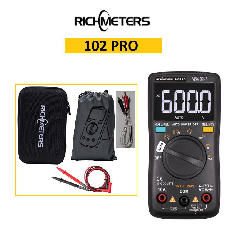 Multimeter Multitester Avometer Voltmeter Digital Richmeters RM102 Pro