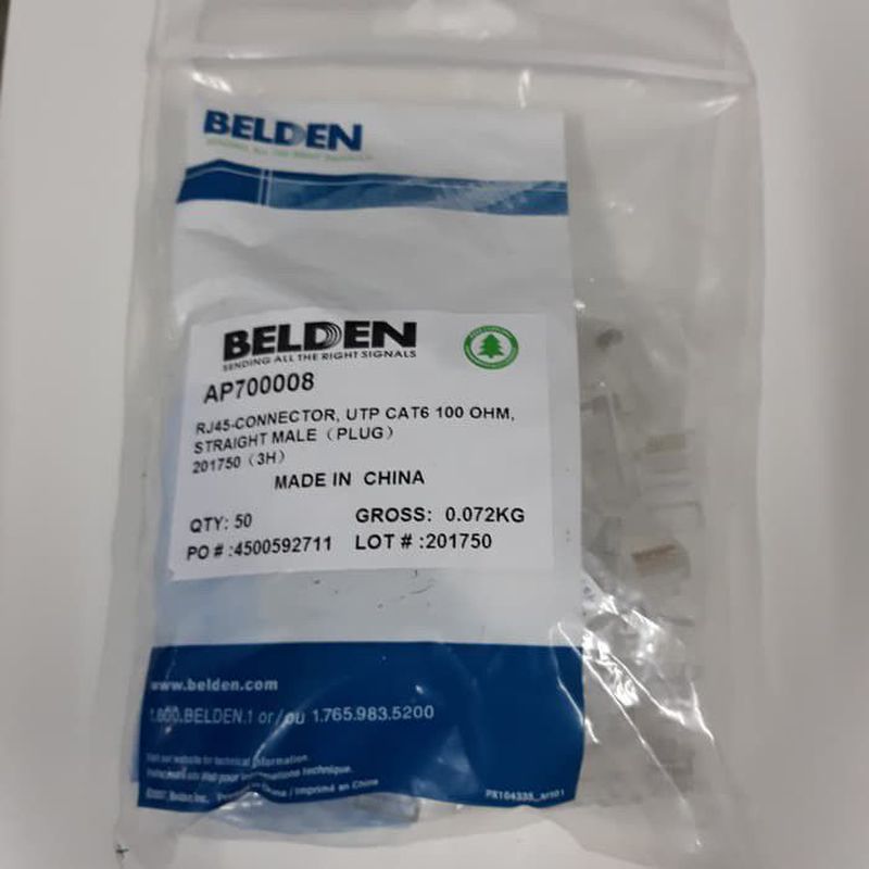 CONNECTOR RJ45 BELDEN CAT6