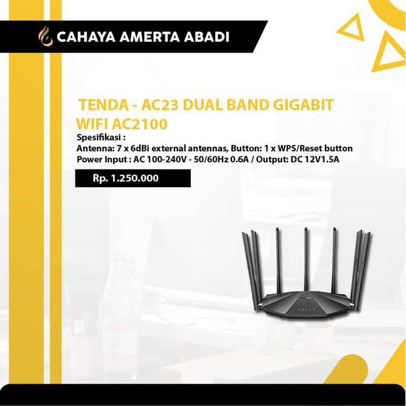 TENDA - AC23 | DUAL BAND GIGABIT WiFi AC2100