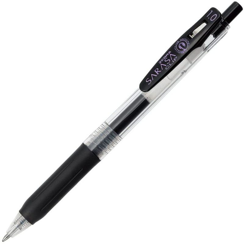 Zebra Sarasa Clip 1.0 mm Gel Ballpoint Pen - Hitam