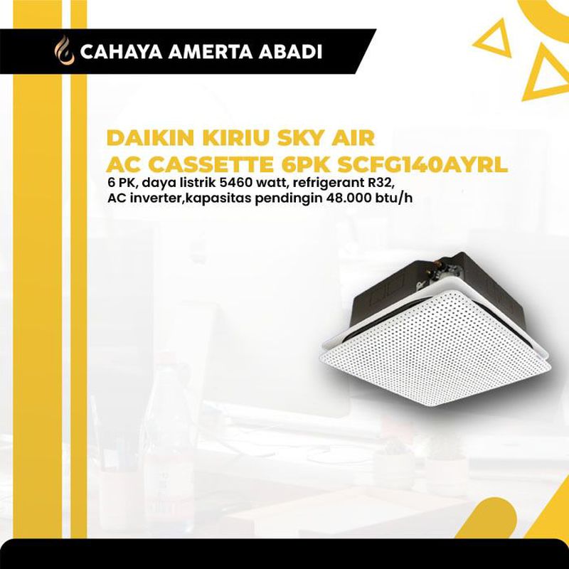 DAIKIN KIRIU SKY AIR AC CASSETTE 6PK SCFG140AYRL