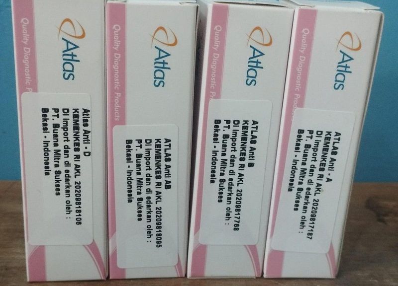 Golongan Darah Anti A, B, AB & D rhesus 10 ml - Atlas