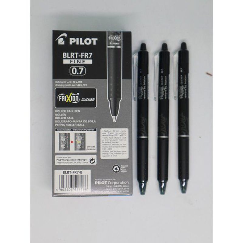 BALLPEN PILOT FRIXION BLRTFR7 CLICKER 0.7MM ERASABLE - Merah