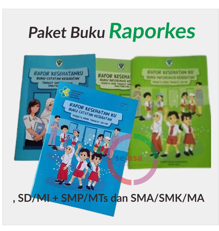Paket Buku Rapor Kesehatan SD/MI, SMP/MTs, SMA/SMK/MA (4 Buku)