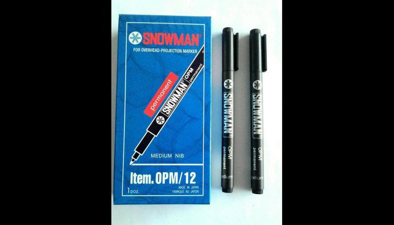 SIGN PEN SNOWMAN OPM-1 M HITAM