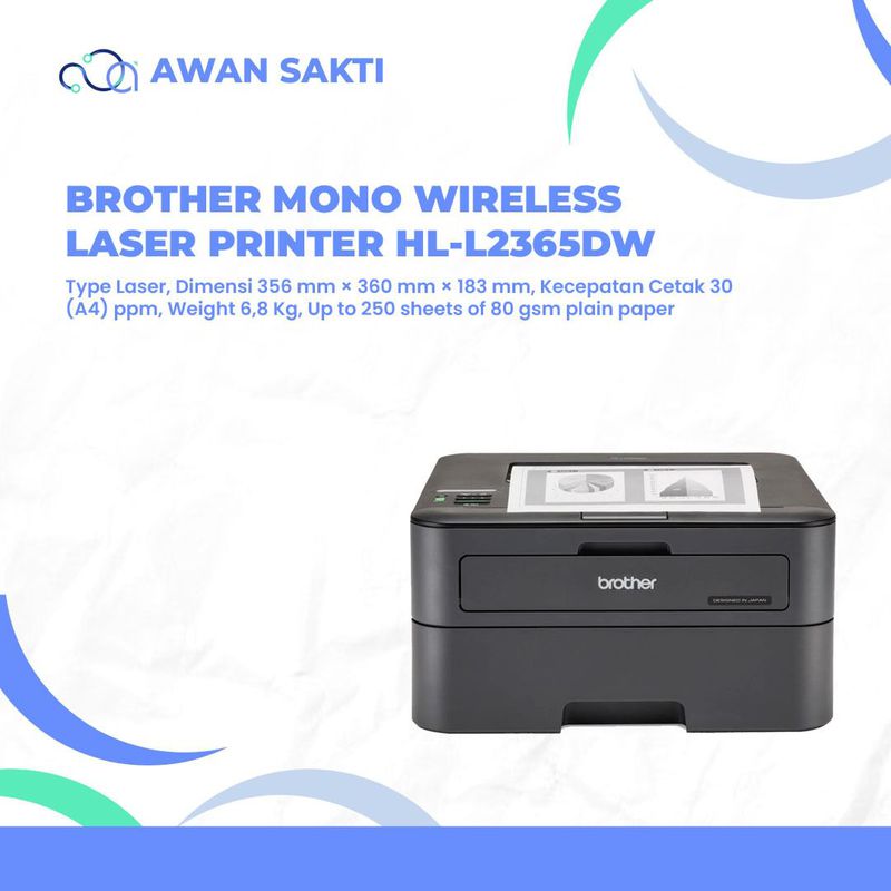 BROTHER MONO WIRELESS LASER PRINTER HL-L2365DW
