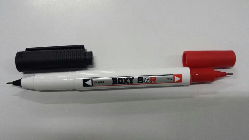 SIGN PEN BOXY BR BLACK RED