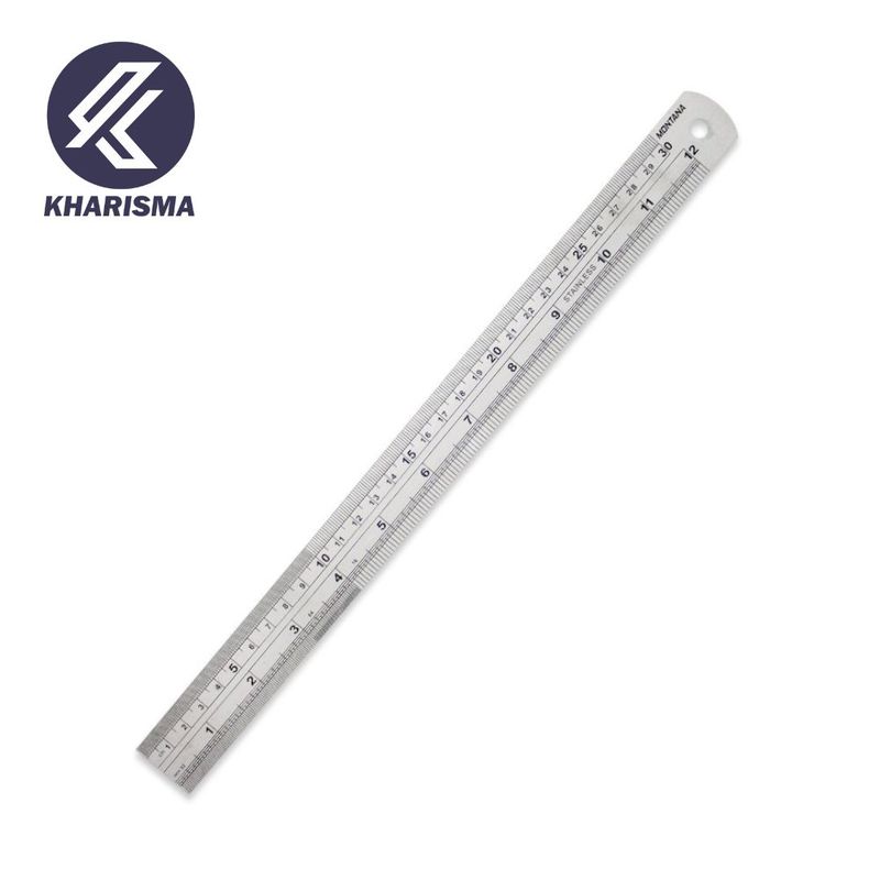 Penggaris Panjang Besi Joyko Stainless Steel Ruler 30cm