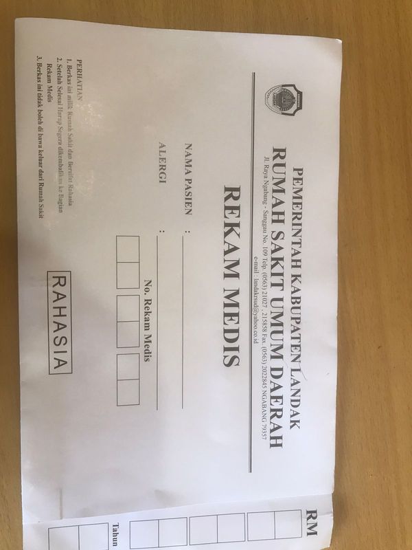 Cetak Map Rekam Medis