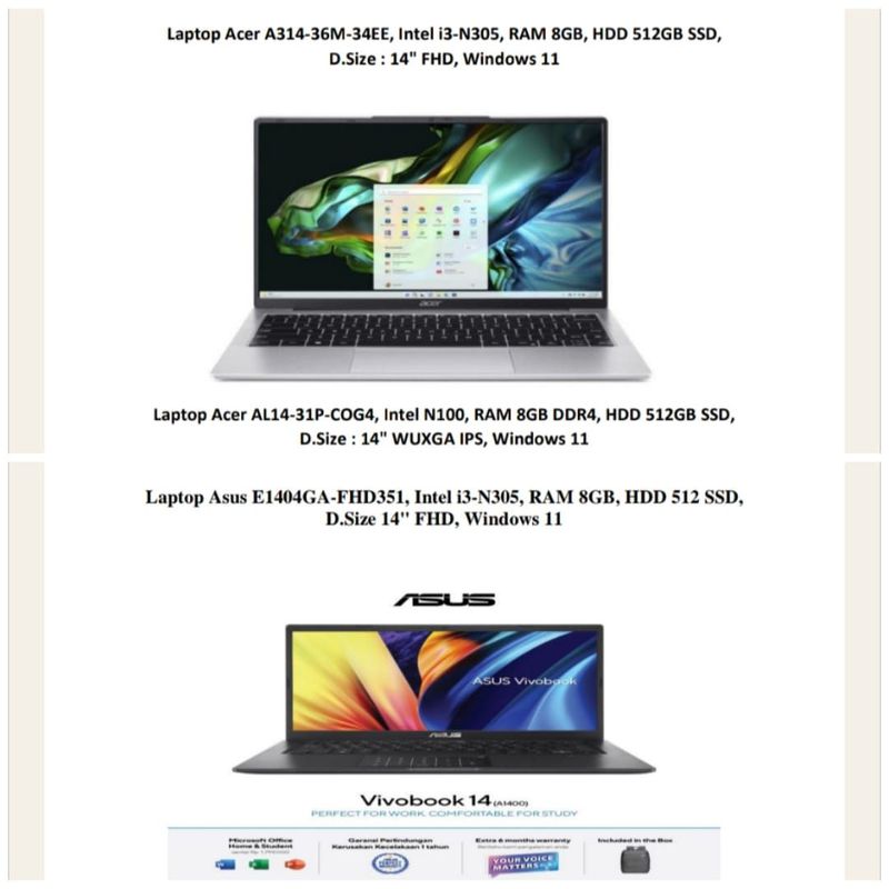 Penyewaan Elektronik - Asus
