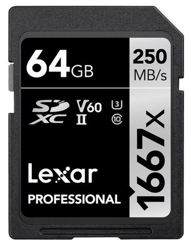 Lexar 64GB Professional 1667x UHS-II SDXC V60