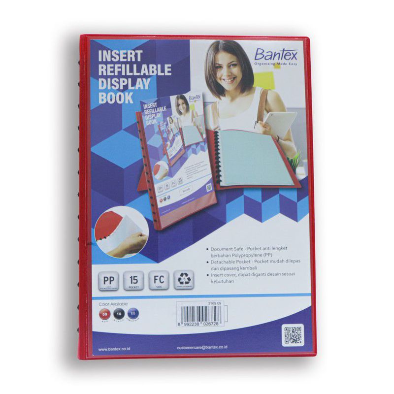 Bantex_Insert Clear Holder / Display Book Refillable Folio - Black