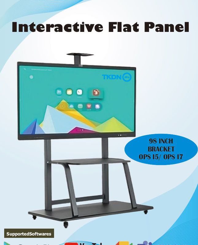 BIOMOX INTERACTIVE FLAT PANEL DISPLAY IFP 98 INCH + OPS I7 + STANDING ...