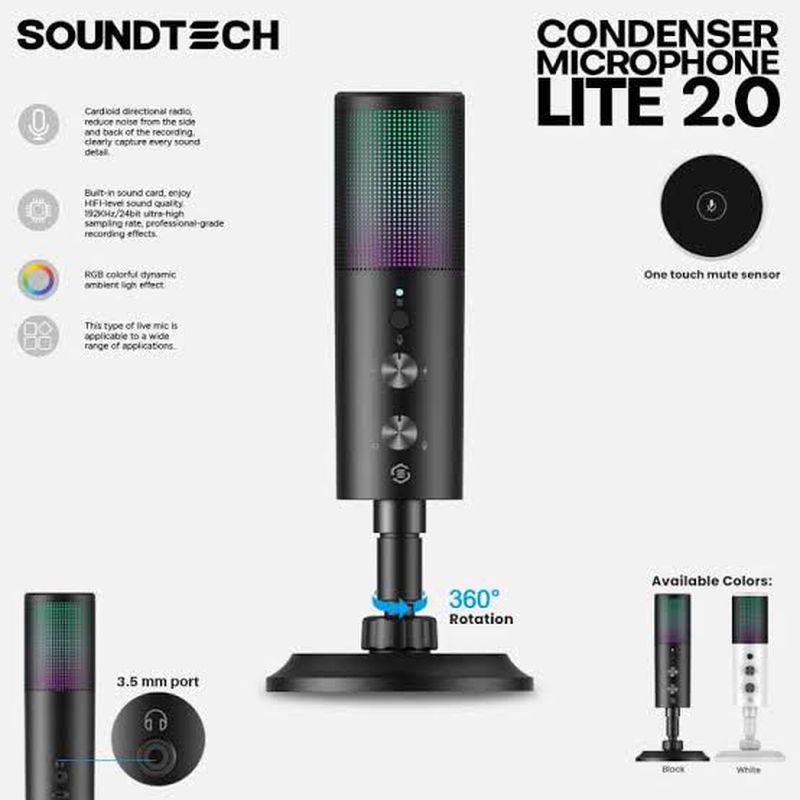soundtech lite 2.0 condenser microphone