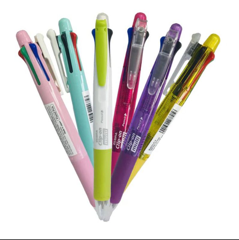Ballpoint Zebra Clip On Multi