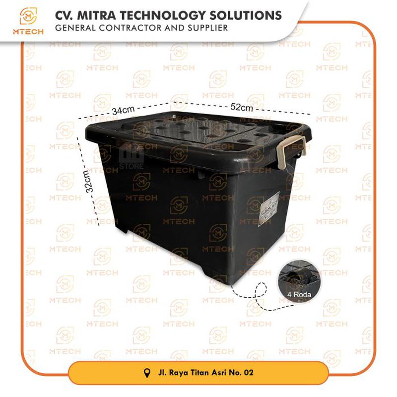 Container Box Akako Hongta Seri Puma Hitam Kb-80 75 Liter