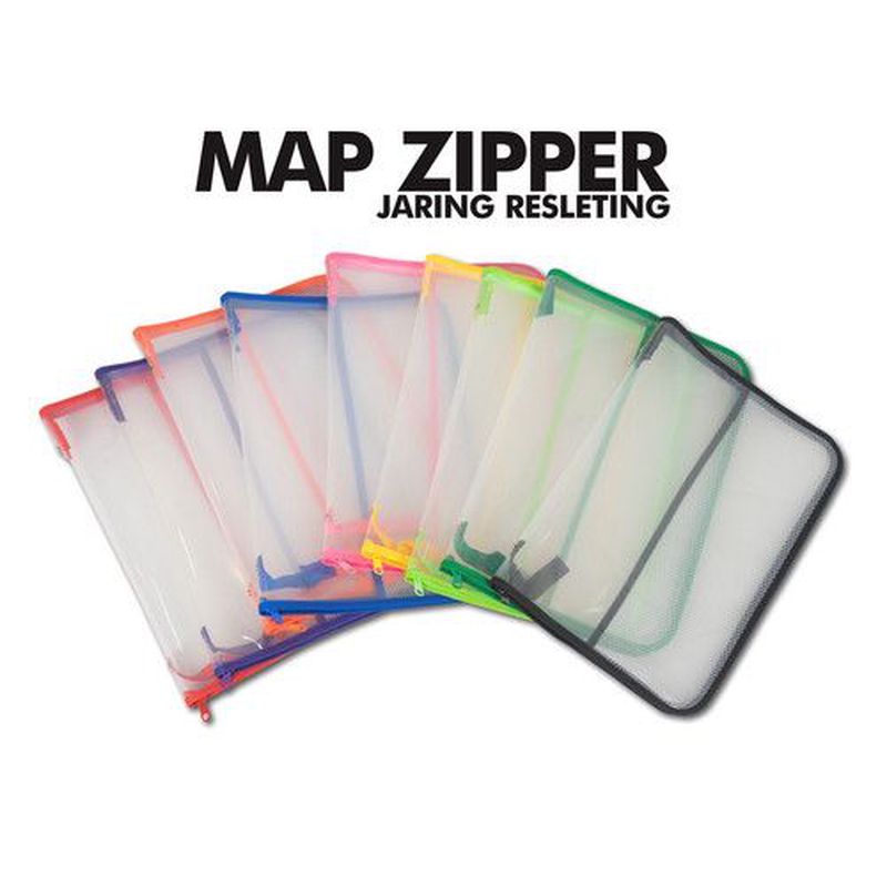 Map Zipper Bag Topla Map Resleting