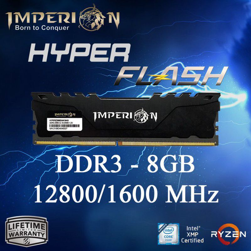 RAM IMPERION HYPERZ FLASH DDR3 8GB 1600 MHz PC 12800
