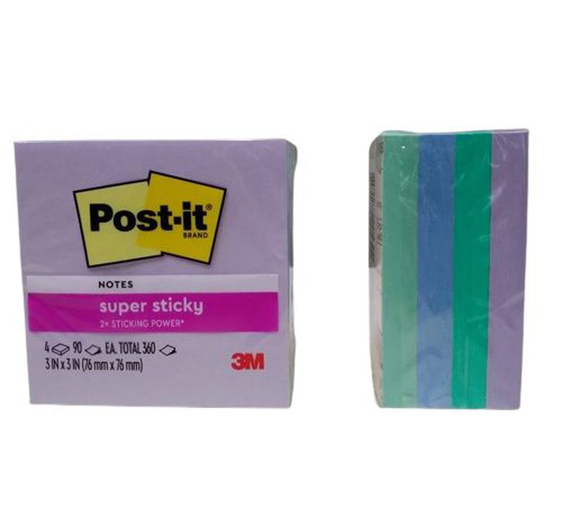 Post It 3M 654-4SS-BLU Blue 3 x 3 inch
