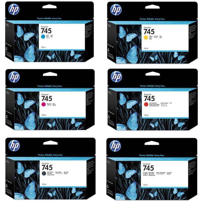 TINTA PLOTTER HP 745 130 ML MAGENTA DESIGN JET INK CARTRIDGE F9J95A