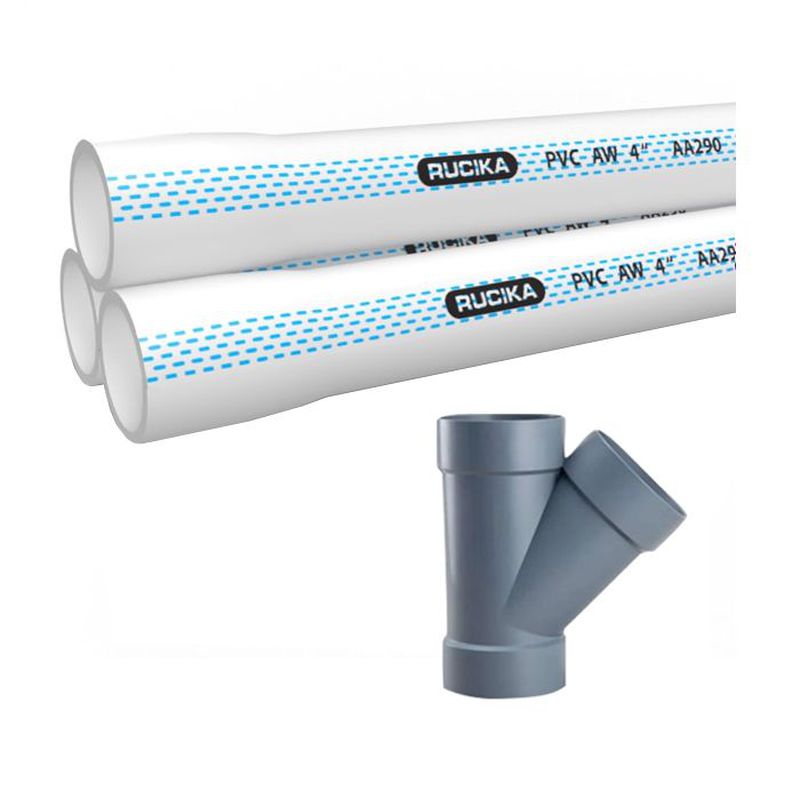 RUCIKA Pipa PVC AW 4 Inch + Y Branch D 4 Inch
