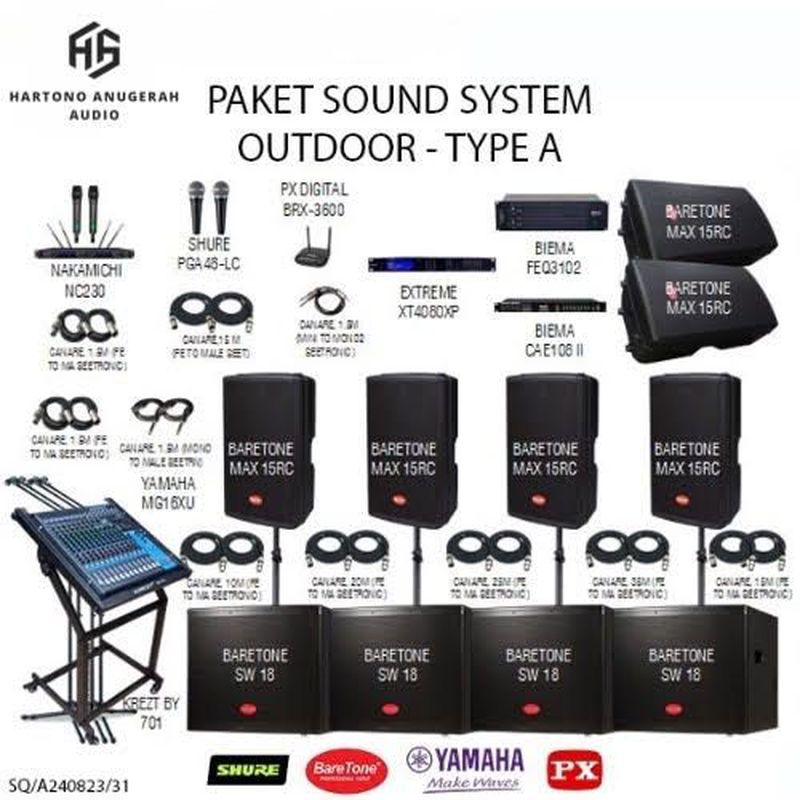 BareTone PAKET SOUND SYSTEM OUTDOOR - TYPE A