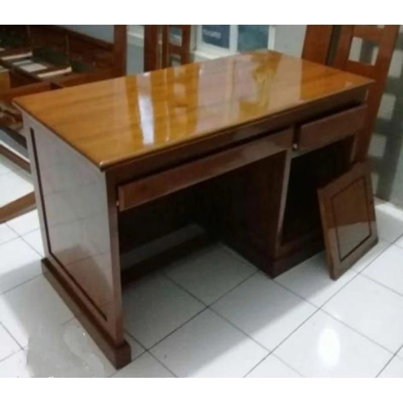 Meja Komputer Kayu Jati