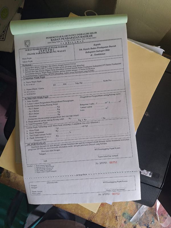 CETAK BLANKO SPTPD PAJAK HIBURAN
