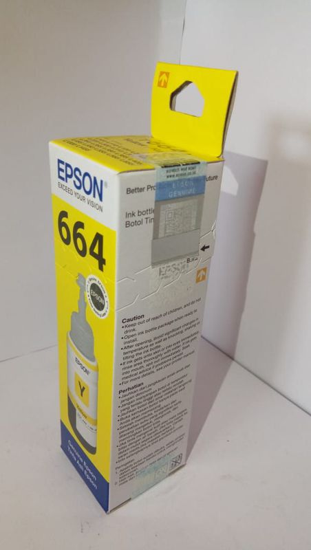 Tinta EPSON Y Original 664 untuk printer L120, L360, L1300, L220, L210 ...