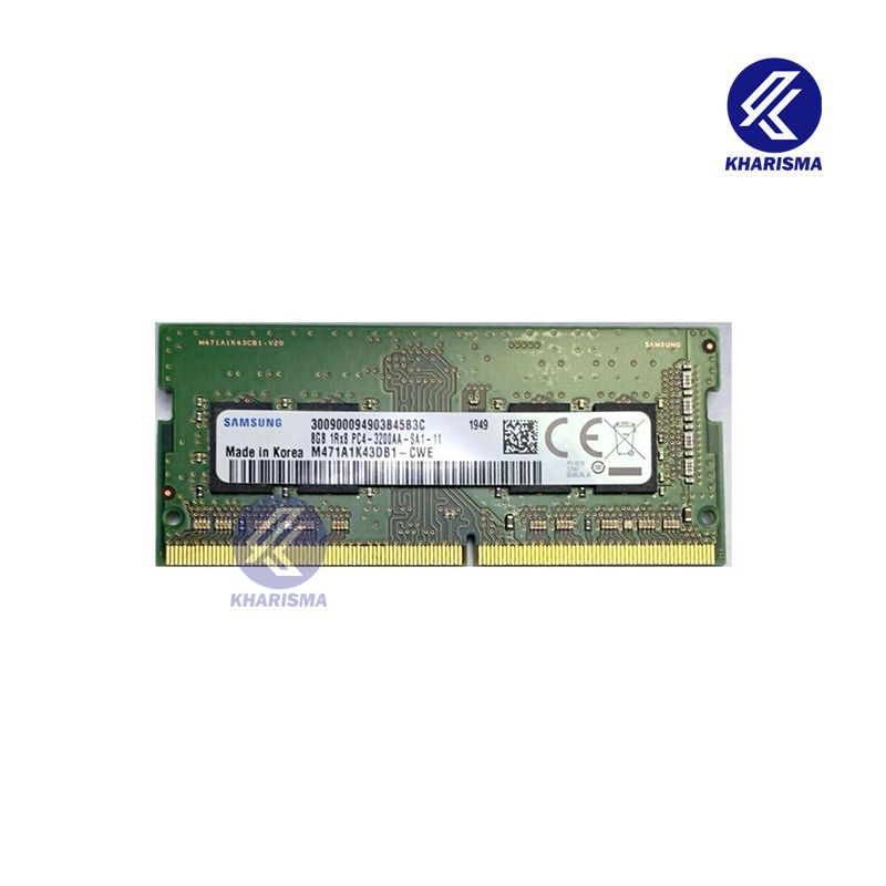 SAMSUNG 8GB DDR4 SODIMM 1Rx8 PC4-3200AA-SA1-11 M471A1K43EB1-CWE
