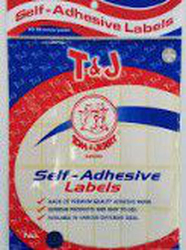 Label Sticker T&J No. 108