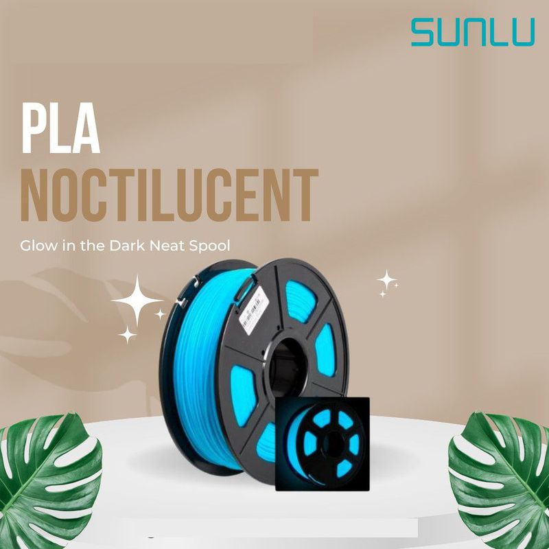 SUNLU 3D Printer Filament PLA Noctilucent Glow in the Dark Neat Spool