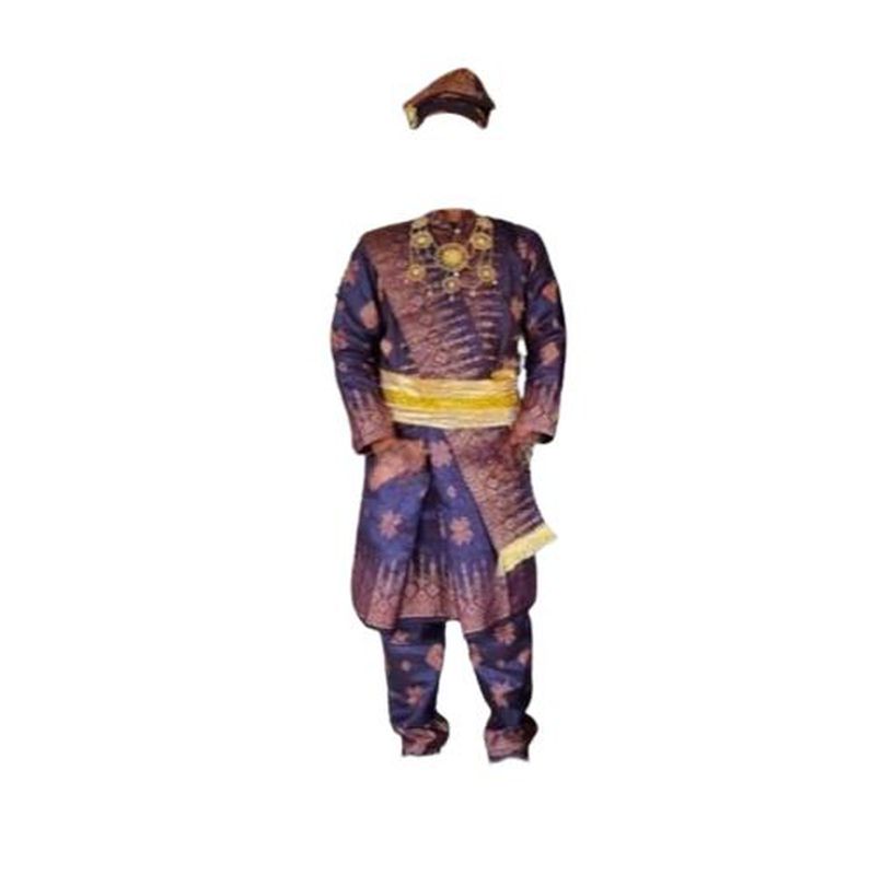 Baju Adat Melayu Laki-laki Lengkap dengan Aksesoris (Songket dan Hiasan