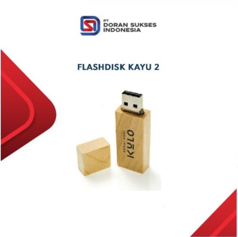 FLASHDISK KAYU 2 KAPASITAS START FROM 4GB - CETAK CUSTOM