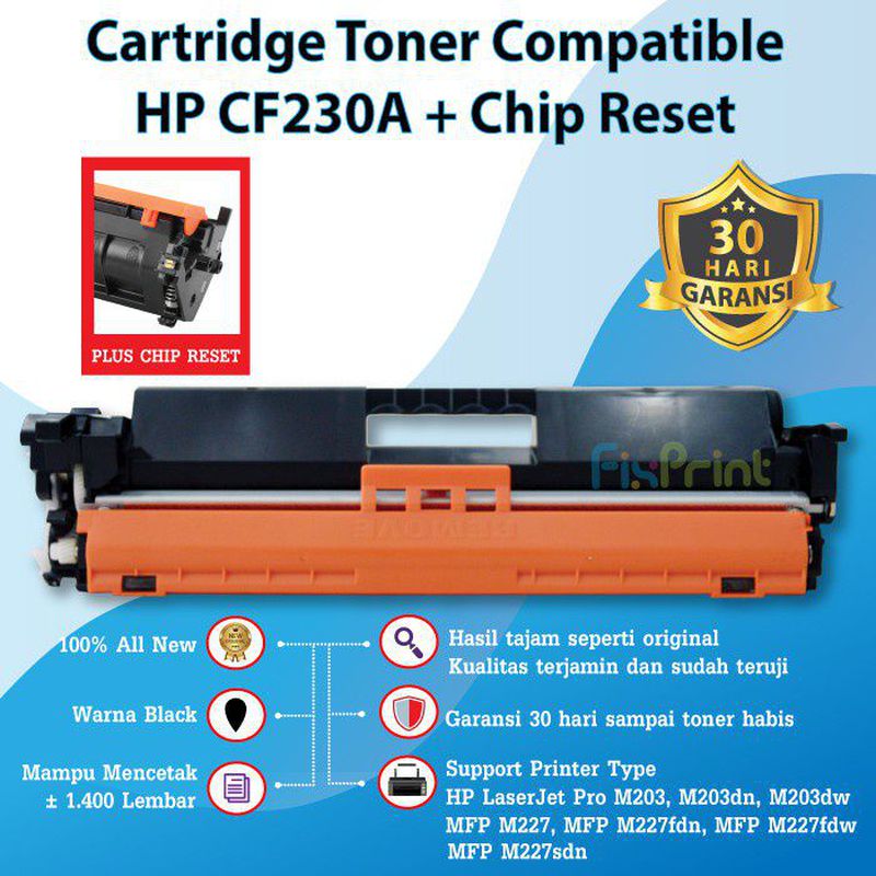 Cartridge Toner Compatible 30A CF230A Printer M203dn M203dw MFP M227 ...
