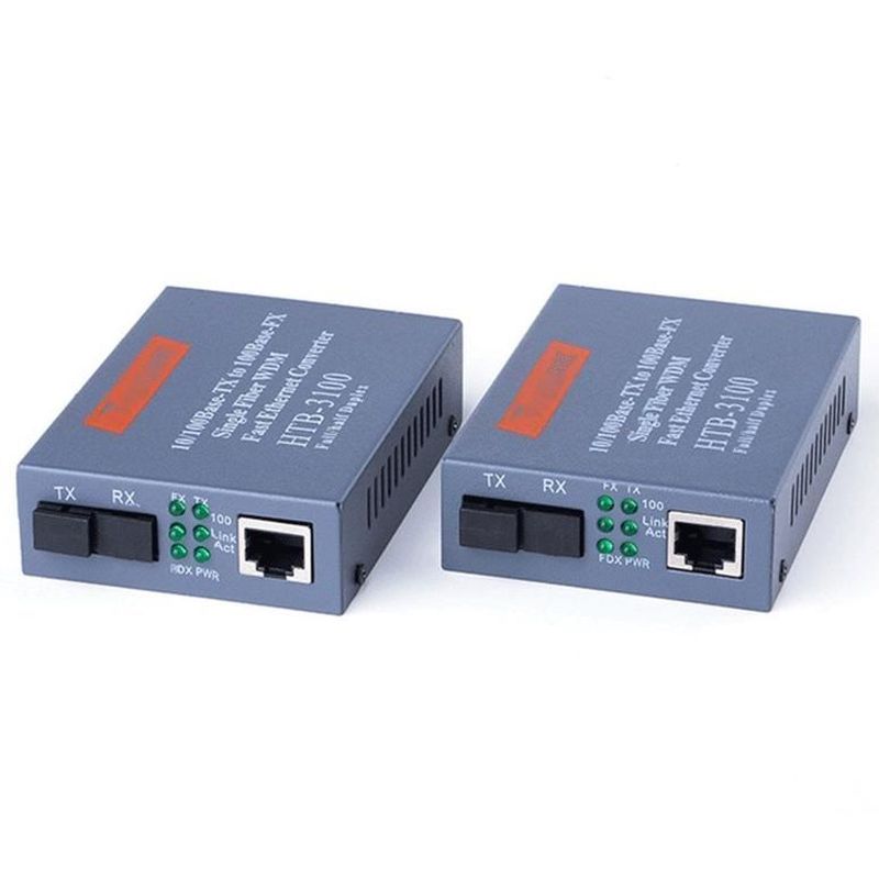 HTB-3100 Optical Media Converter FO to RJ45 Single Mode AB