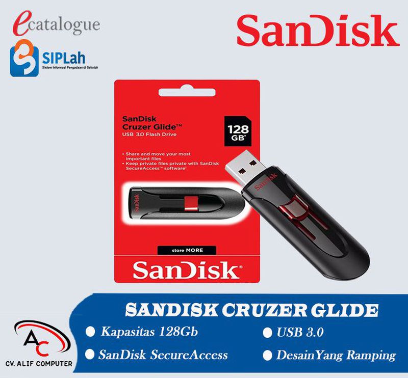 Flashdisk Sandisk Glide 128GB
