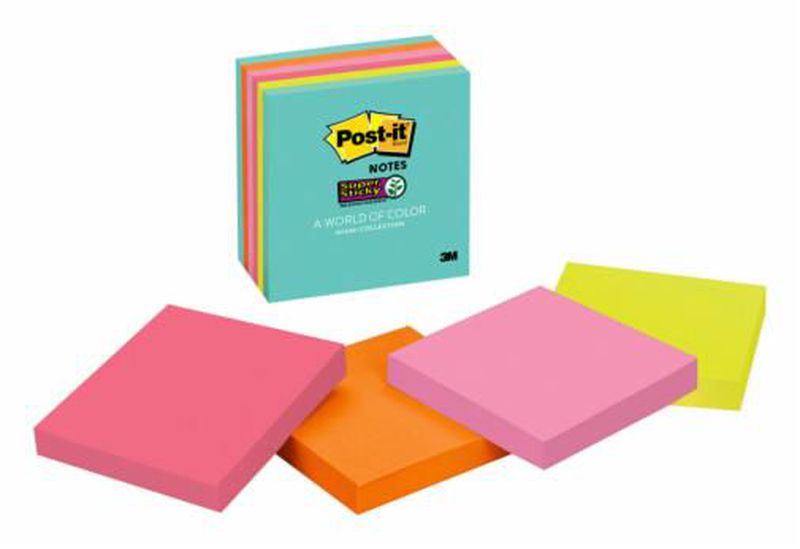Post-It 654 Warna Notes Super Sticky 3M