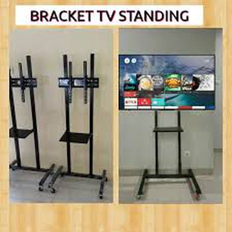 Bracket TV Tripod Roda