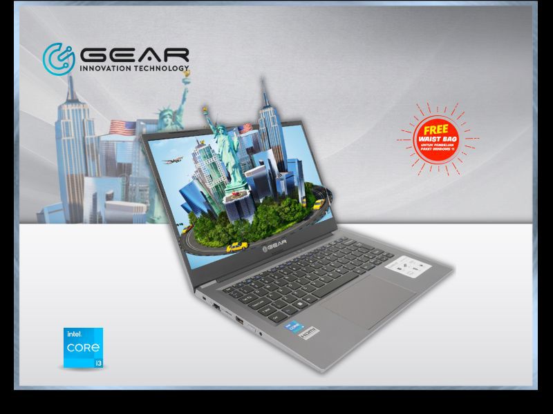 Notebook GEAR BOOK K3 (seri 32M) i3-1115G4 | 2x16GB DDR4 | Display 14 ...