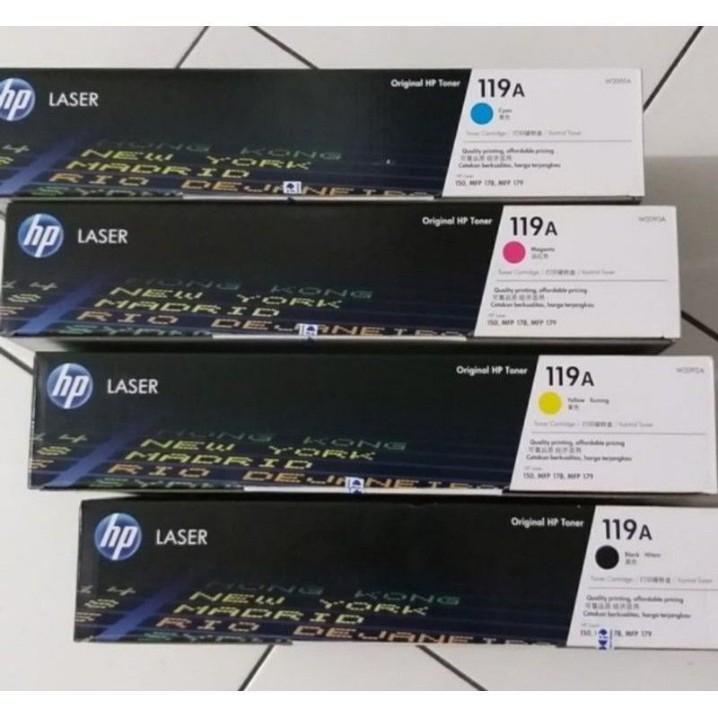 Toner Laser jet 119A Black, Cyan, Magenta, Yellow - Black