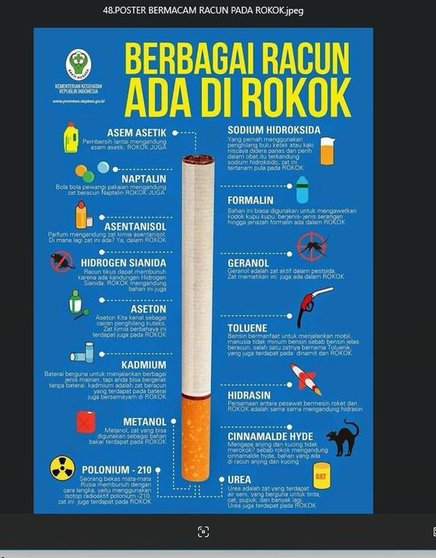 Poster Berbagai Racun Ada Di Rokok