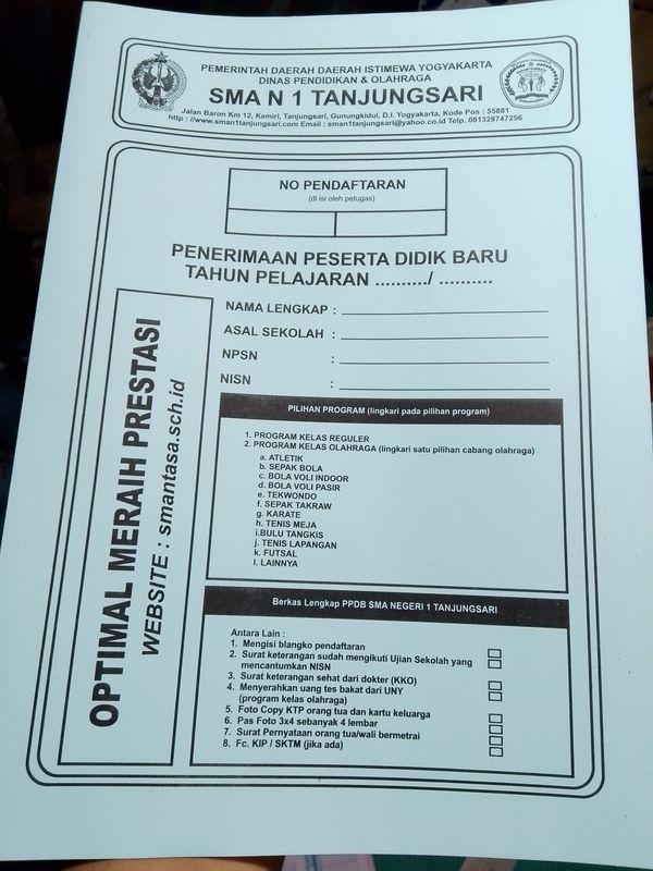 Stopmap SMA N 1 TANJUNGSARI