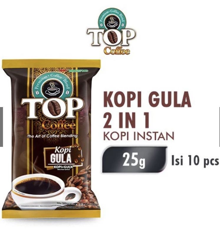 TOP KOPI GULA(2IN1) INSTAN 10X25G