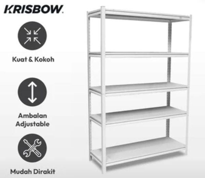 RAK BESI MERK KRISBOW 5 TINGKAT