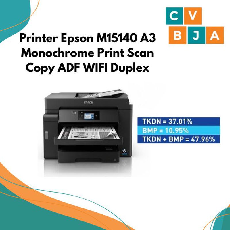 Printer Epson M15140 A3 Monochrome Print Scan Copy ADF WIFI Duplex (TKDN)