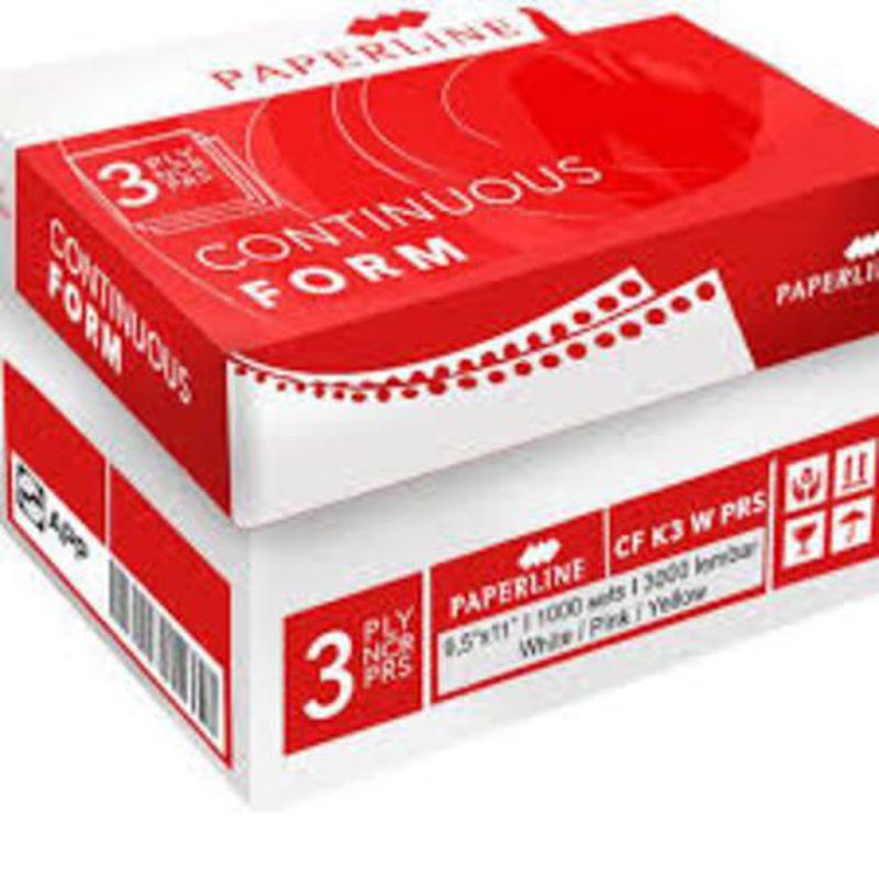 Continuous Form Depaper 9.5 x 11 3 Ply / Kertas NCR / Continus Form