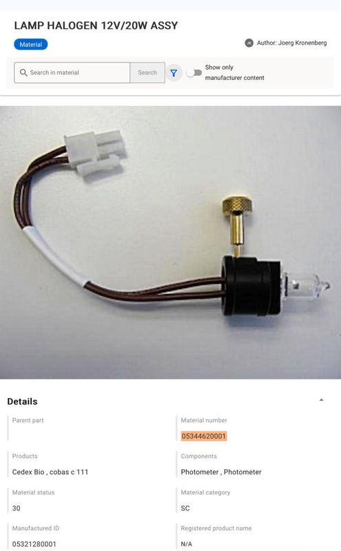 Lamp Halogen 12v/20W Assy, c111